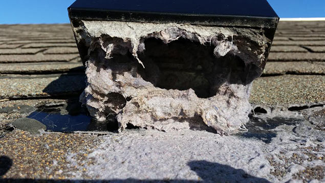 Clogged Roof Vent